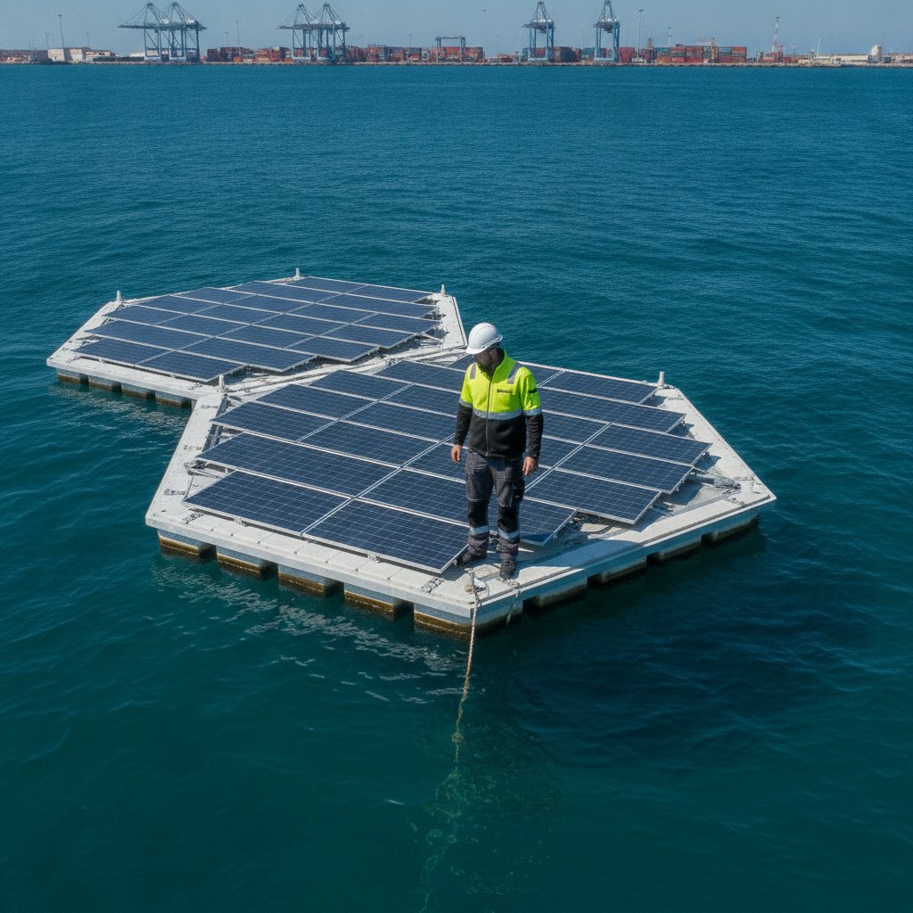 Planta solar flotante en València: innovación marina