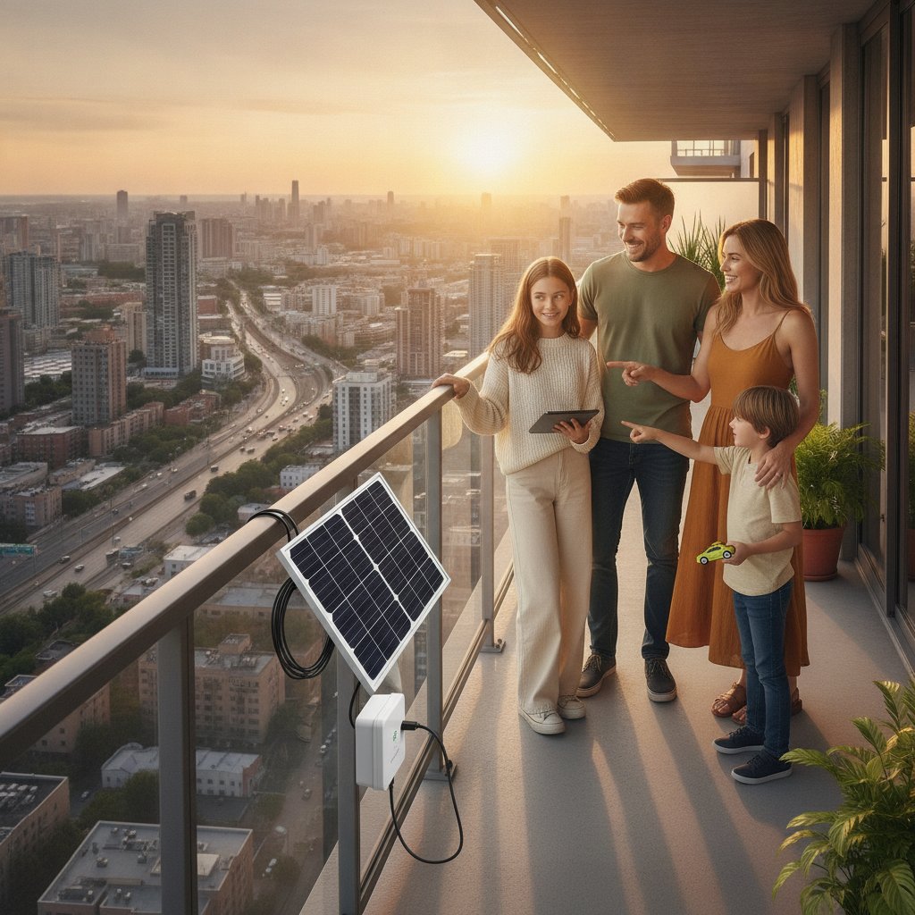 Ahorra con energía solar en tu balcón